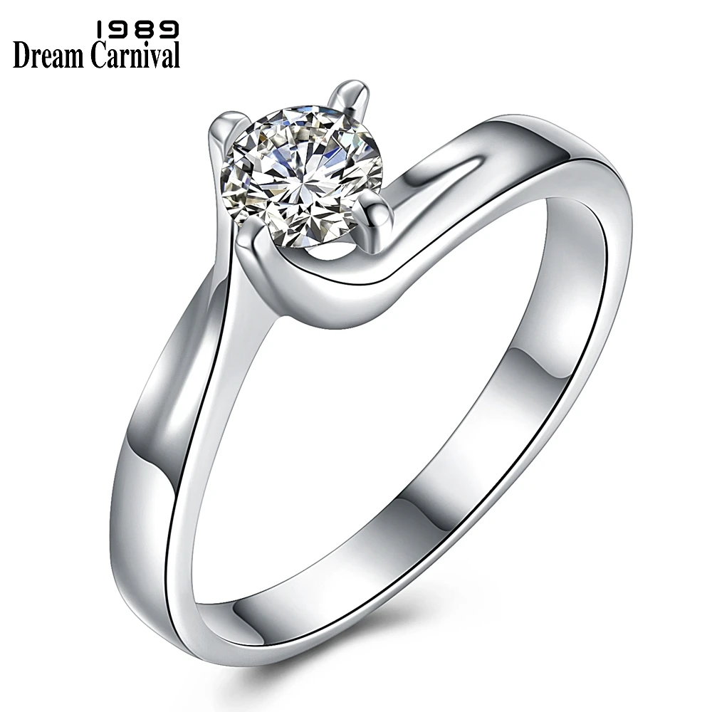 

DreamCarnival 1989 Good Price! New Classic Propose Gift High Grade AAA Cubic Zirconia Thin Wedding Band Engagement Ring SJ25986