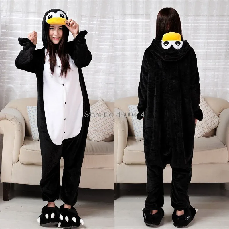Animal Costume Penguin Kigurumi Adult Onesies Unisex Women Men's Pajamas Halloween Christmas Party Cosplay Costumes