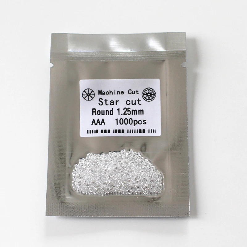 1 мм~ 1,5 мм 1000 шт. Wuzhou с фабрики белый cz фианит драгоценных камней для ювелирных изделий