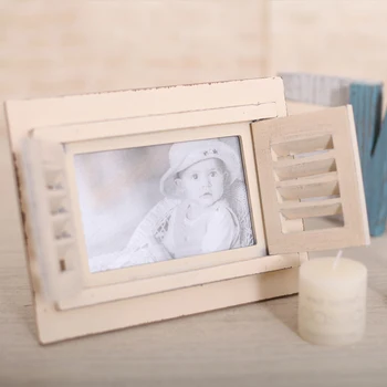 

6 Inch European Classical Shutter Picture Frame Creative Wooden Picture Frame Crafts Gifts Children'S Room Decoration Home Decor