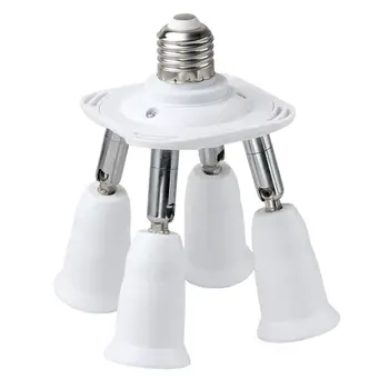 

4 in 1 Adjustable E27 To E27 Socket Lamp Base 360 Degrees Adjustable 180 Degree Bendable Light Bulb Holder Adapter