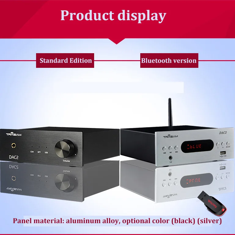 Новый Trasam DAC2 HiFi 2 0 цифровой аудио декодер Вход USB/коаксиальный/оптический Bluetooth@4.0