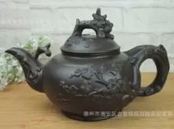 Китайский чайник, очень большой кунг-фу, чайник, MeiKaiWuFu, черная грязь, Фиолетовый глиняный горшок 1200 мл, чайный сервиз, чайная церемония - Цвет: Светло-серый