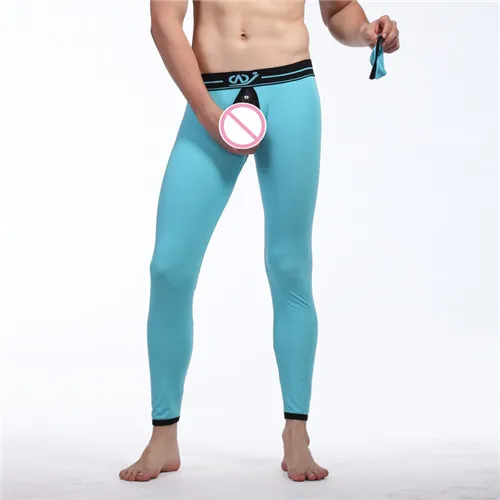 New Warm Cotton Open Front And Back Thermal Underwear Pant Men Long ...
