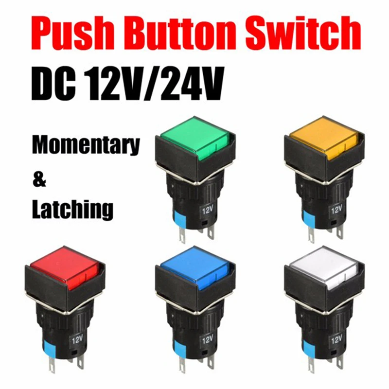 Универсальная пятиконтактная апертура DC12V 3A 16 мм прямоугольная и квадратная
