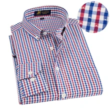 Новые высококачественные мужские рубашки с отложным воротником и длинным рукавом, повседневные рубашки в мелкую клетку