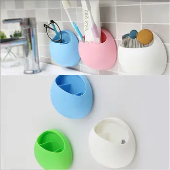 

Home Bathroom Toothbrush Wall Mount Holder Sucker Suction Organizer Cup Rack CA