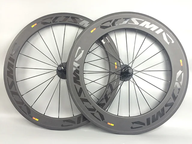 Cheap Hot sale 60+88mm carbon wheels 700C 23mm width road carbon clincher tubular wheel T800 carbon bicycle wheelset  free shipping