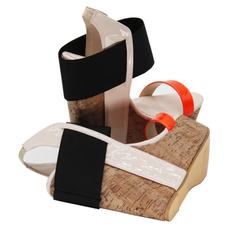 Ouvert forme Plate 4 Couleurs Hauts Sandales Partie 5 À 2018 La Yifsion Femmes 10 Talons Bout Nous Chaussures Taille Coins D0088 Bal De Plus Mélangées Colors Mixed EqvPt