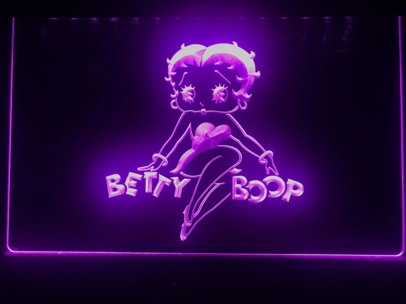 G197 Betty Boop неоновый светильник Знак Домашний декор магазин ремесла светодиодная