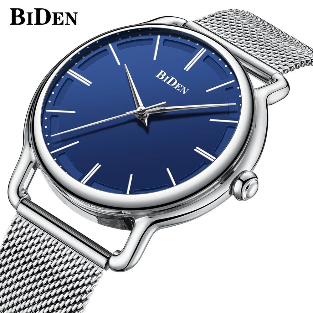 

Luxury Mens Bracelet Watch Stainless Steel Mesh Band Sports Quartz Watches Ultra Thin Dress Men Clock Relogio Masculino