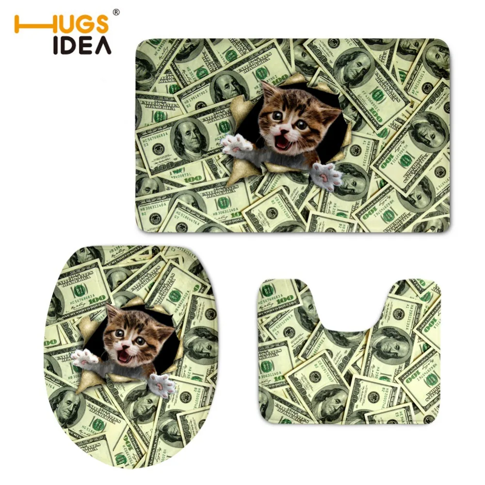 Buy HUGSIDEA 3pcs/set Cute Dollar Price 3D Cat Toilet