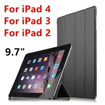 

Case For Apple iPad 4 iPad3 iPad2 Protective Smart cover Protector PU Leather Tablet For iPad4 iPad 3 2 Sleeve Covers 9.7 inch