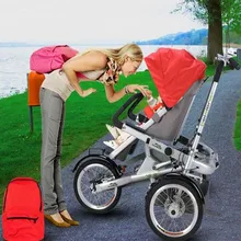 Brand New Mother Baby Bike Stroller Kids Folding Three Wheels Pram Bicycle Child Bike Carriage Kids Not Taga Bicycle Stroller