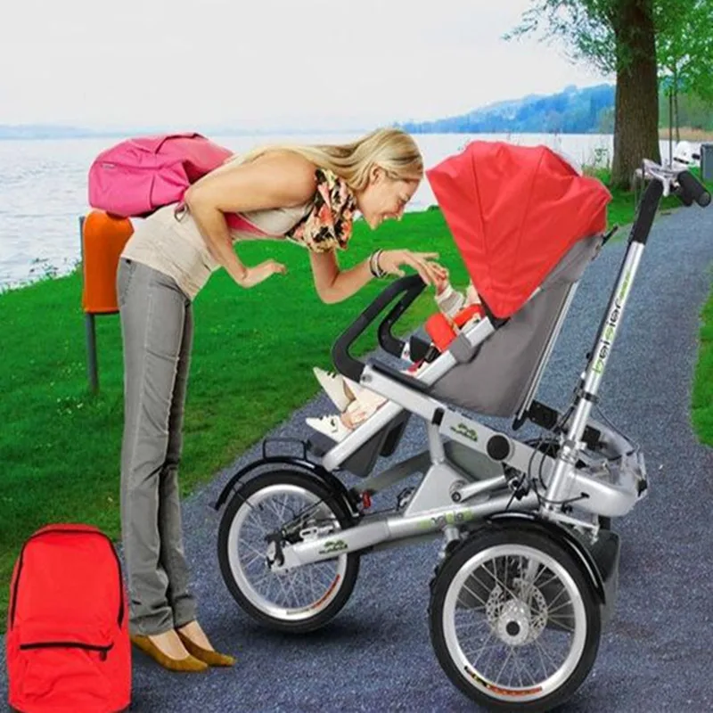 Cochecito bicicleta y bebé, carrito plegable de tres para niños, no Taga|stroller brand|stroller kidsstroller stroller - AliExpress