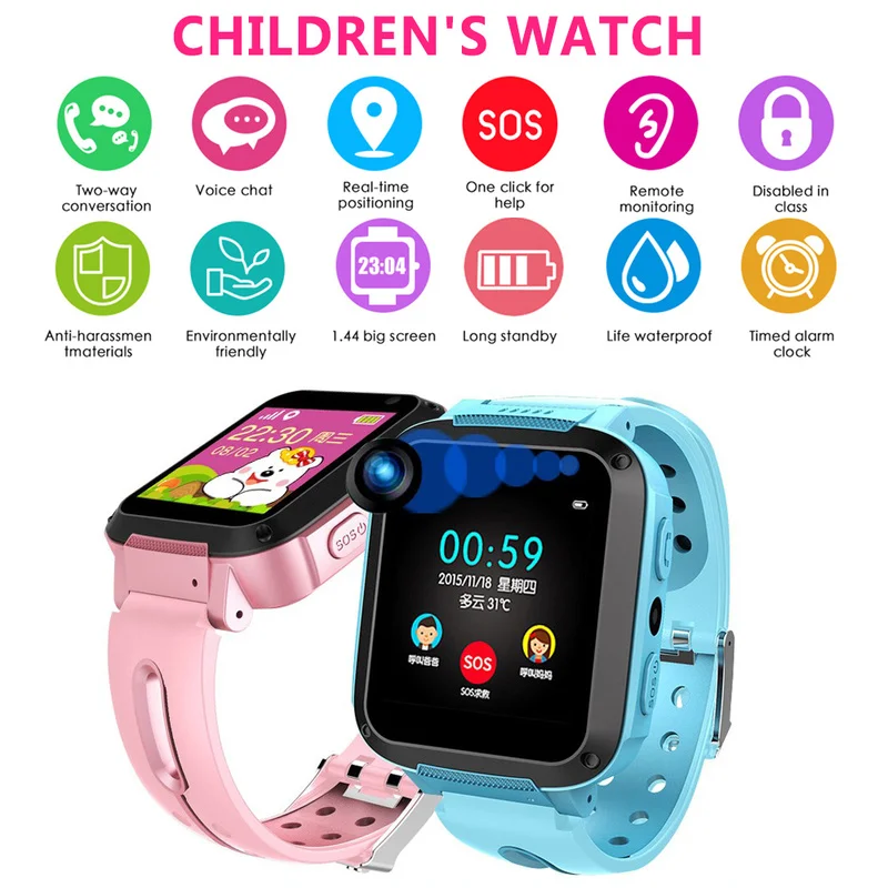 Смарт-часы для детей, анти-потеря ребенка, gps трекер, SOS, умный мониторинг, позиционирование, телефон, дети, gps, детские часы, совместимые с IOS и Android