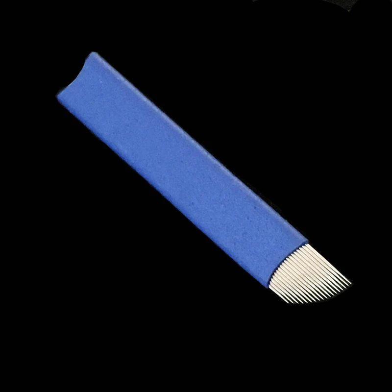 0,20 мм Flex18 Microblading иглы татуаж лезвия руководство татуировка бровей изогнутый клинок иглы для тату ручка