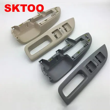 SKTOO For 2007 2014 Skoda Octavia door handle inside the front handle bracket lifter switch box