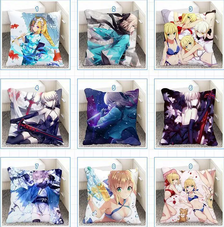 

ACGN Fate Grand Order FGO Saber Jeanne d'Arc Fanart Pillowcase Pillow Cushion Case Cover Cosplay Otaku Gift BED/SOFA/CAR Decor