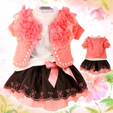 Anlencool, лидер продаж, новые костюмы для девочек Специальное предложение, Корейская версия, весенне-осенний Детский костюм Одежда для маленьких девочек, костюмы с юбкой