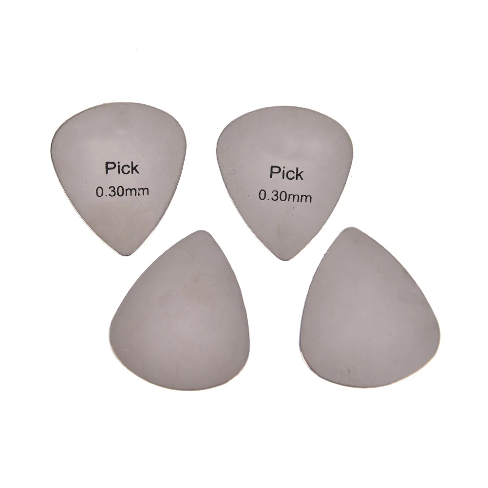 12Pcs Thick Bass Guitar Picks Stainless Steel Acoustic Electric