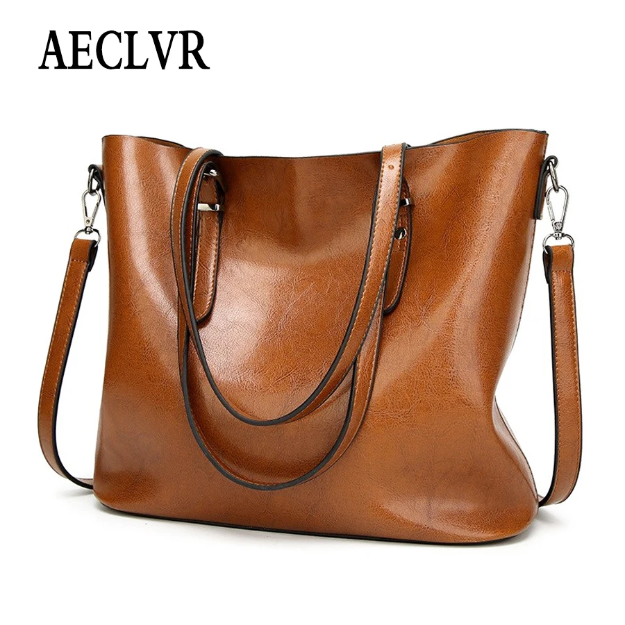 

AECLVR Fashion Casual Lager Shoulder Bag Women Tote Bag Solid Soft PU Leather Handbag Ladies Beauty Crossbody Bag Versatile Bag