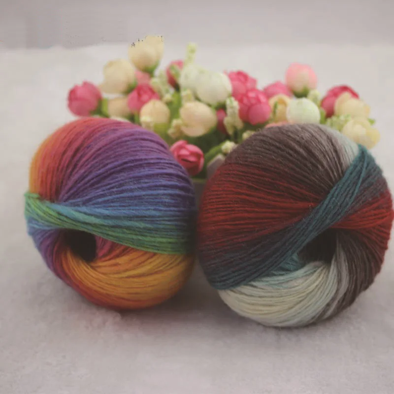 1PC Luxury Quality Wool Yarn Thick Fancy Yarn For Hand Knitting 100
