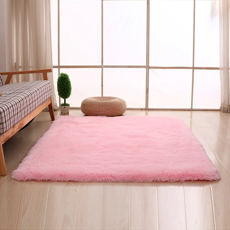 ! Solid Rugs Soft Thicker Carpet Simple Carpets For Living Room Non