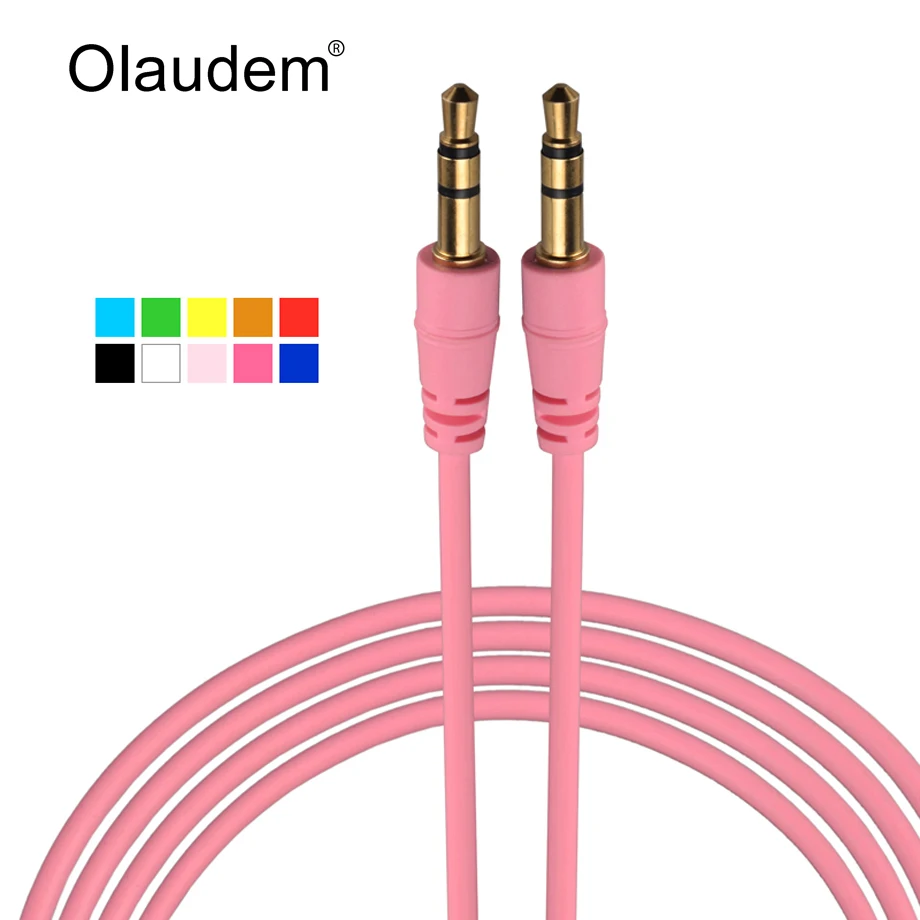

Aux Cable 3.5 mm Jack Male to Male Stereo Audio Cables For iPhone iPod iPad Mp3 Mp4 Headphone Car Stereo Extension Cord AXC258