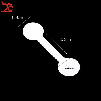 

Wholesale 1000Pcs/Lot Blank White Barbell Tags Jewelry Price Tag Paper Necklace Rings Round Handtags Dumbbell Adhesive Sticker