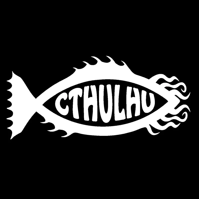 YJZT 16 6 см * 7 5 Ктулху рыба Символ Автомобиля Стикеры виниловые наклейки в виде