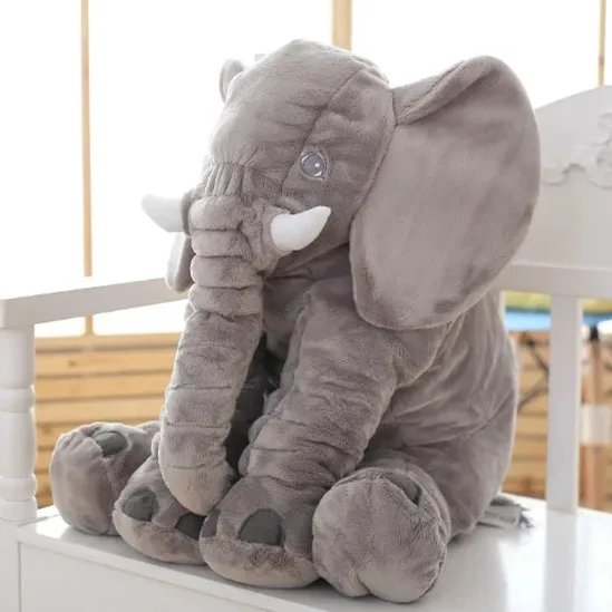 60 см большая плюшевая игрушка-слон, детская подушка для сна, милый плюшевый слон, Детская Подарочная Рождественская кукла - Цвет: gray