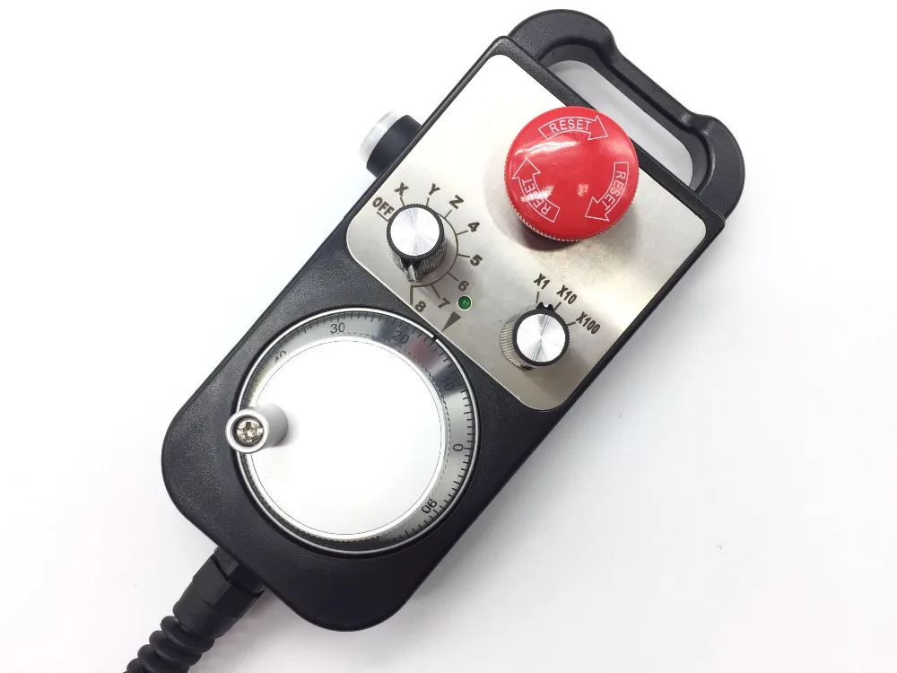

CNC Pulse Generator 8 Axis MPG Pendant Handwheel & Emergency Stop, manual pulse generator for Siemens, MITSUBISHI, FANUC. etc.5V