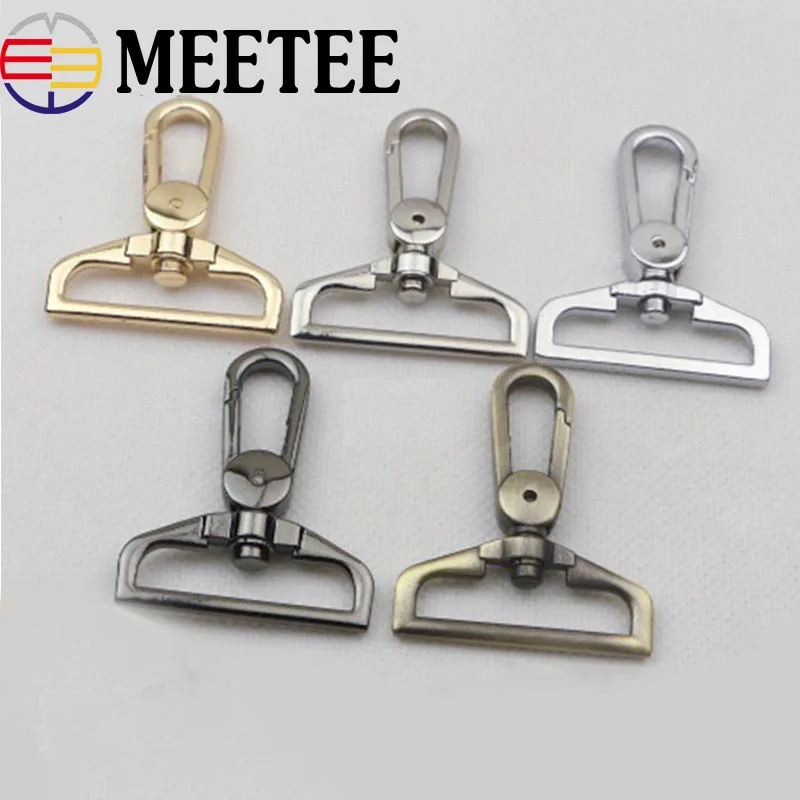 

5Pcs 25/32/38mm Metal Bag Buckle Swivel Trigger Clips Buckles Dog Collar Key Chain Clasp Snap Hooks DIY Handbag Hardware E6-2