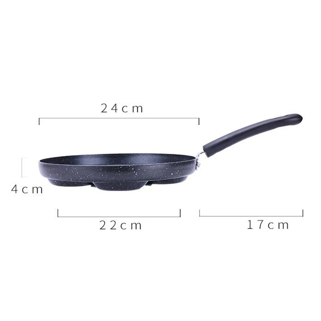 1pcs 4 Holes Non-Stick Frying Pan Egg Tool Cookware Kitchen Supply 24cm