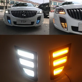 

car flashing 1set LED DRL For Buick Regal GS Opel Insignia 2010 2011 2012 2013 2014 2015 Daytime Running Lights With Turn Signal