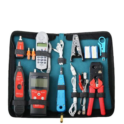 

13PCS/LOT Network Ethernet Cable Tester NF300 Tool Kit With Telephone Line Tester