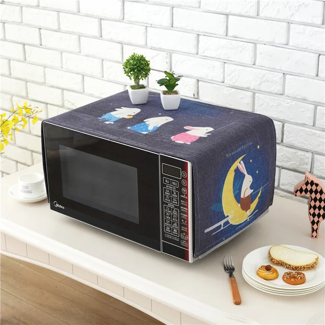 

Multipurpose Cartoon Printing Dust Oil-proof Cover Linen Craft for Refrigerator Microwave Oven Top Protection Decoration FC114