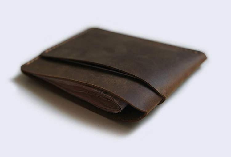 Винтажный держатель для карт ручной работы, мужской минималистичный кошелек из натуральной кожи с зажимом для кредитных карт, визитница, Обложка для карт