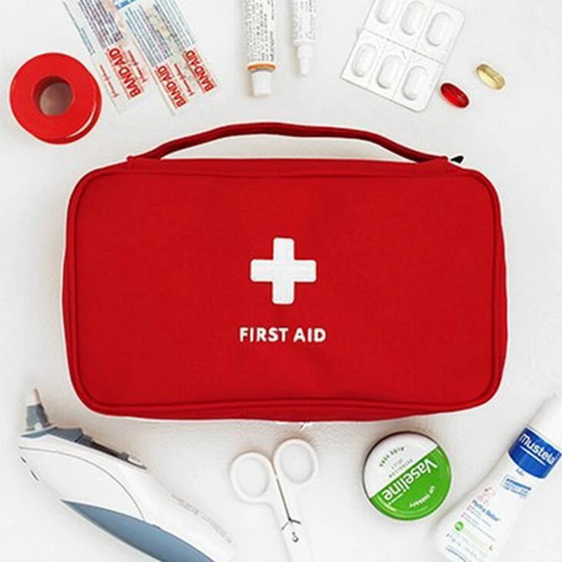 Portable First Aid Kit Creative Travel Accessories Emergency Drug Cotton Fabric First Aid Medicine Bag Pill Case Splitters Box