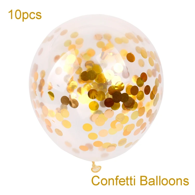 QIFU, 10 шт., 12 дюймов, золотые латексные шары, воздушные шары для дня рождения, украшения для взрослых, черная фольга, гелиевые конфетти для воздушного шара, 30, 40, 50, 60 - Цвет: 10pcs gold