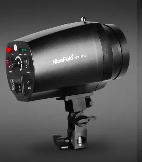 Мини студийная вспышка NiceFoto GY-120 120W Цветовая температура 5500K стробоскопическая