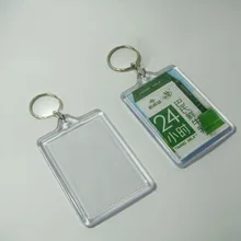 500 шт пустые акриловые прямоугольные фото брелки пластиковые брелки Размер 2,2" x 1,75"-DHL