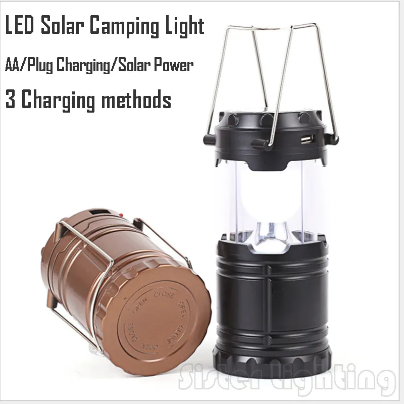 

LED Portable solar Camping Light Rechargeable Hand Lamp camping Lantern Tent Lights for Outdoor Lighting Hiking Free Shipping