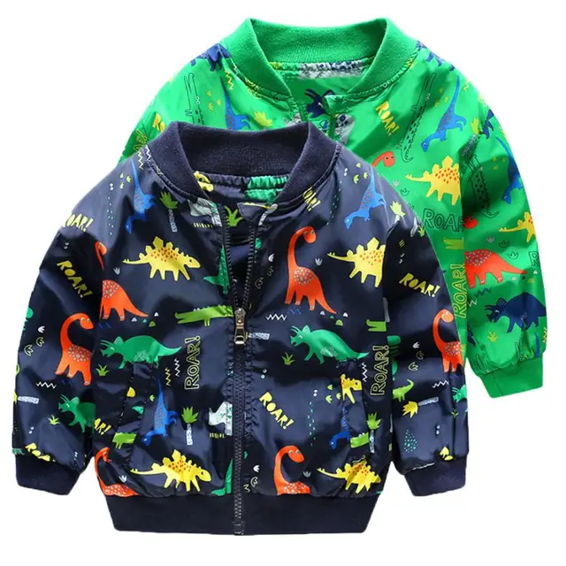 Jacket Kids Cute Dinosaur Baby Outerwear Coat Boys Girls Kids Children ...