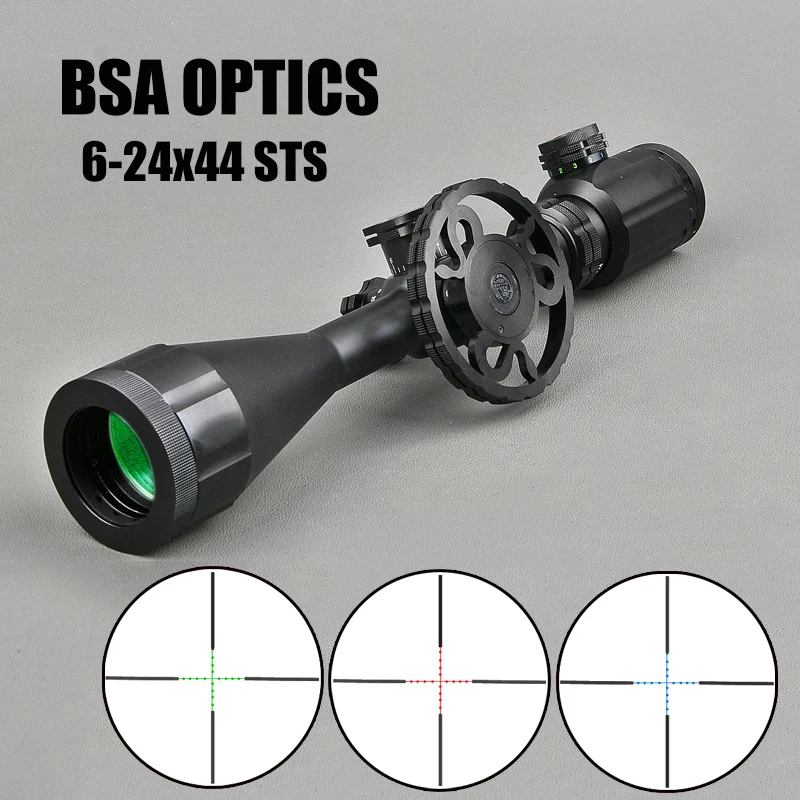 BSA оптика 4-16x44 AOE тактический оптический прицел зеленый красный прибор ночного видения для освещения Охота прицел снайперской винтовки воздушный Охота