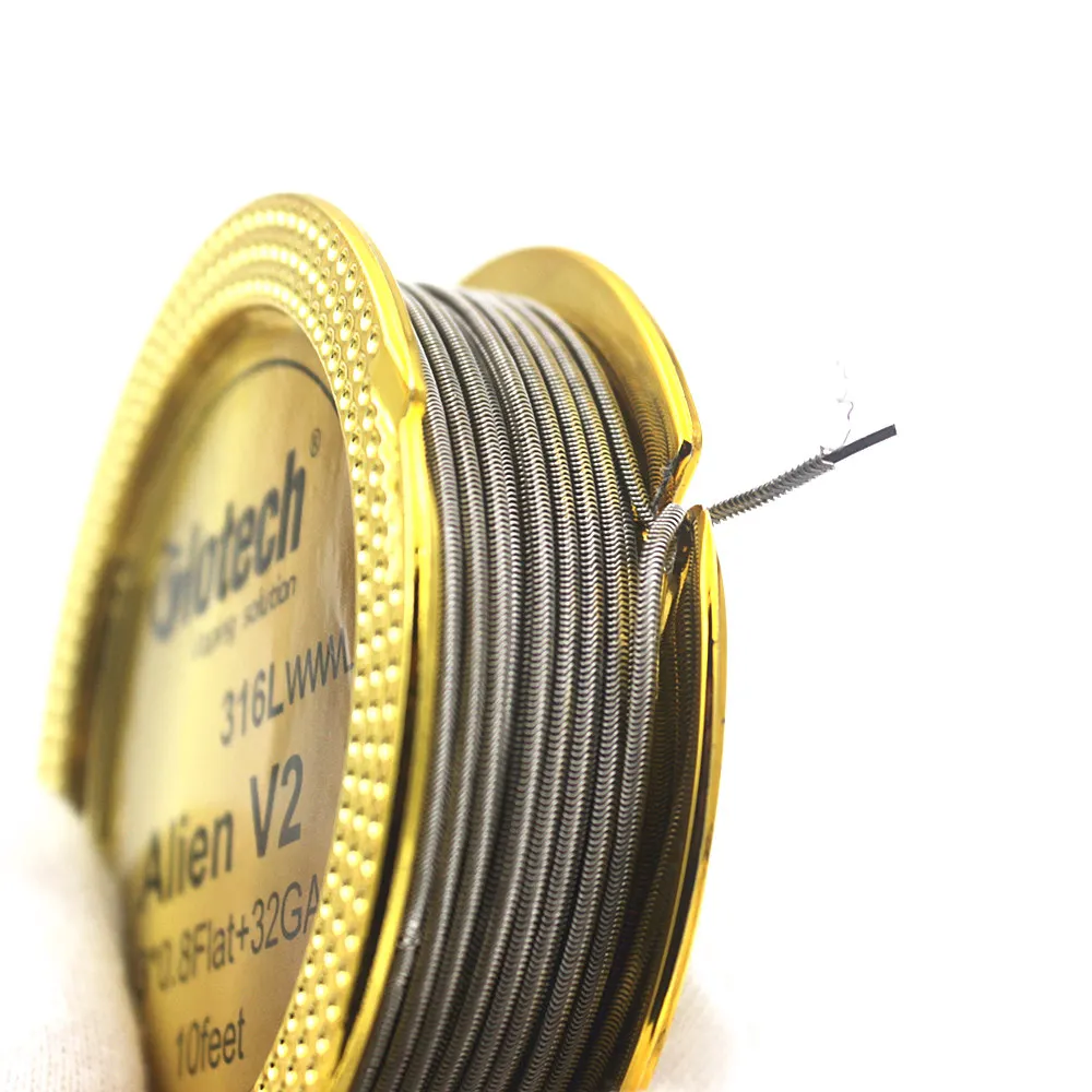 Glotech Newest Alien V2 Heating Wire High Density Ni80 316L Alien Heating Wire for RDA RBA RTA Vaporizer DIY Coils Building Glotech Newest Alien V2 Heating Wire High Density Ni80 316L Alien Heating Wire for RDA RBA RTA Vaporizer DIY Coils Building