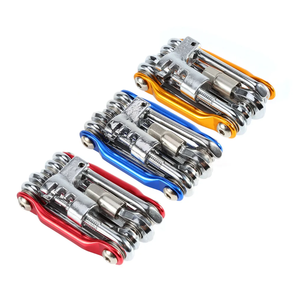 

11 in 1 Pocket Bicycle Wrench Screwdriver Repair Tool Set Mountain Road Bike Chain Maintance Tool Kit Cycling Accessory