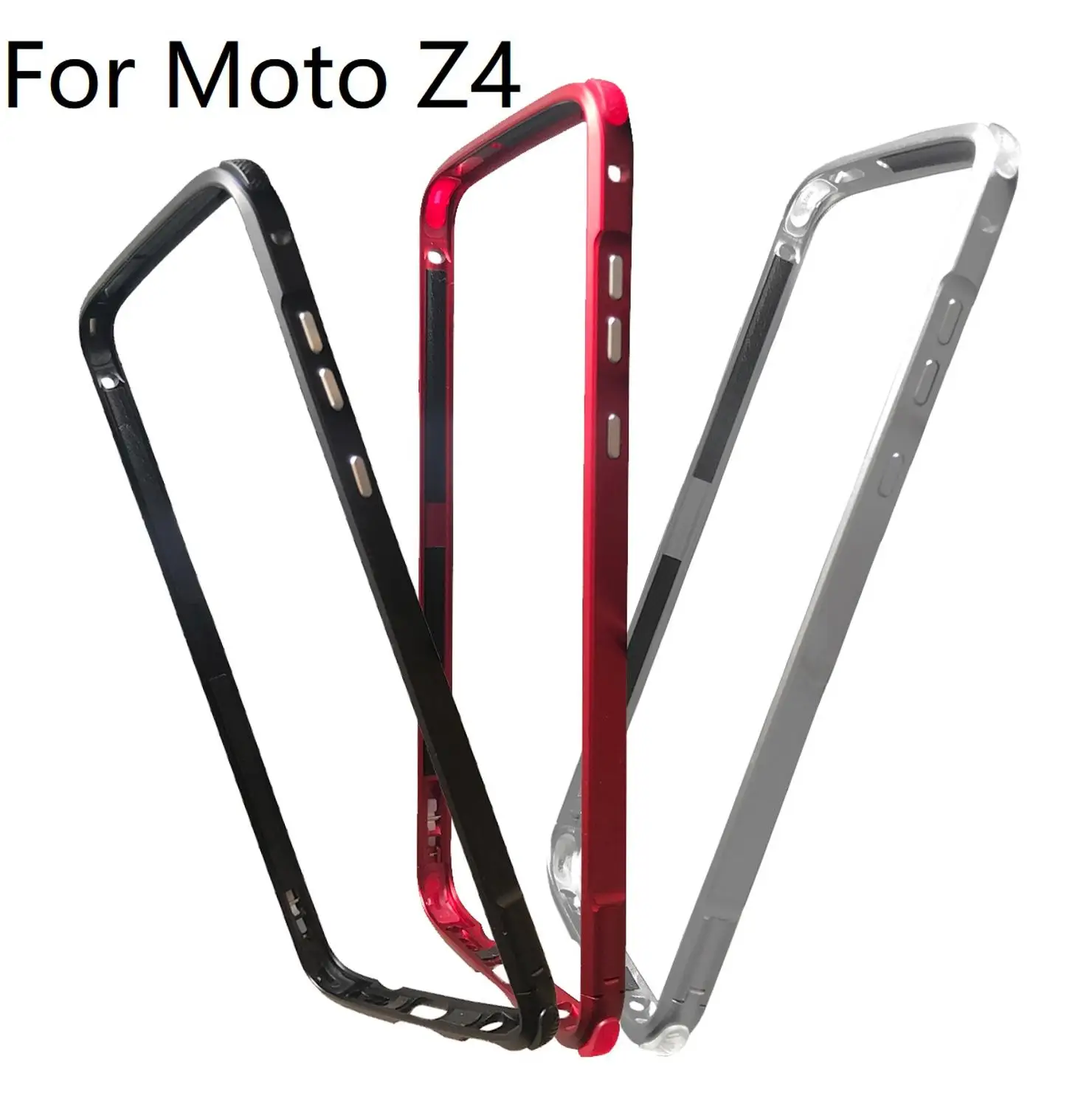 Чехол бампер для Motorola moto Z4 совместимый с Moto Mods противоударный алюминиевый сплав