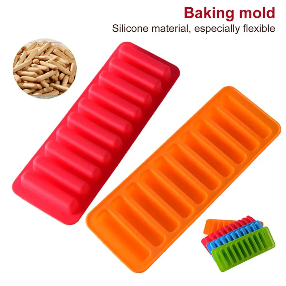 

6 Cavities Strip Silicone Cake Mold Non-Stick Heat Resistant Cake Cookies Mold Baking Tool